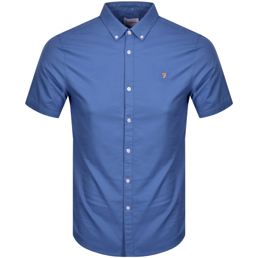 Alternative Image for ProductFarah Vintage Brewer Slim Short Sleeve Shirt Blue1